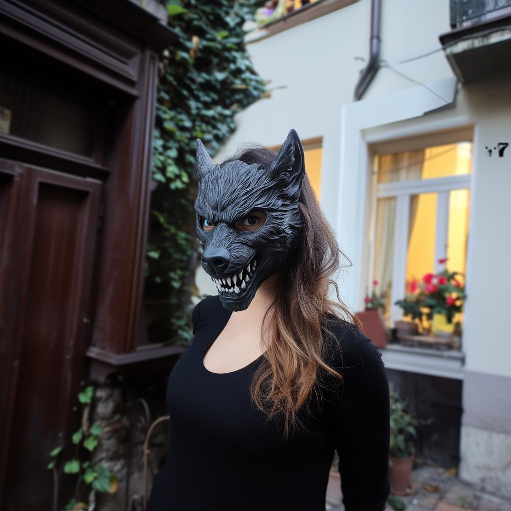 Product detail view of 3D Printed Werewolf Cosplay Mask.
