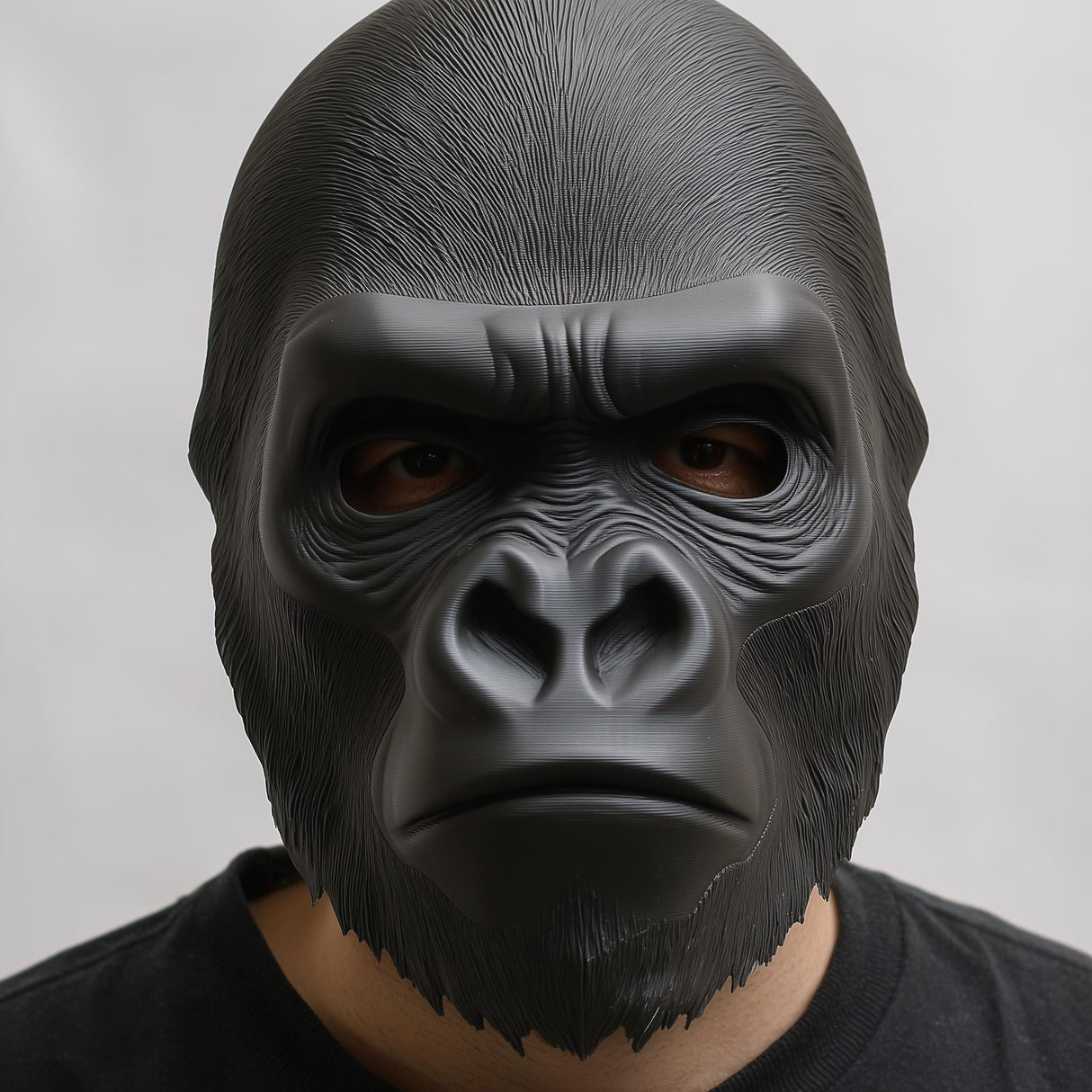 Product detail view of 3D Printed Gorilla Costume Mask.