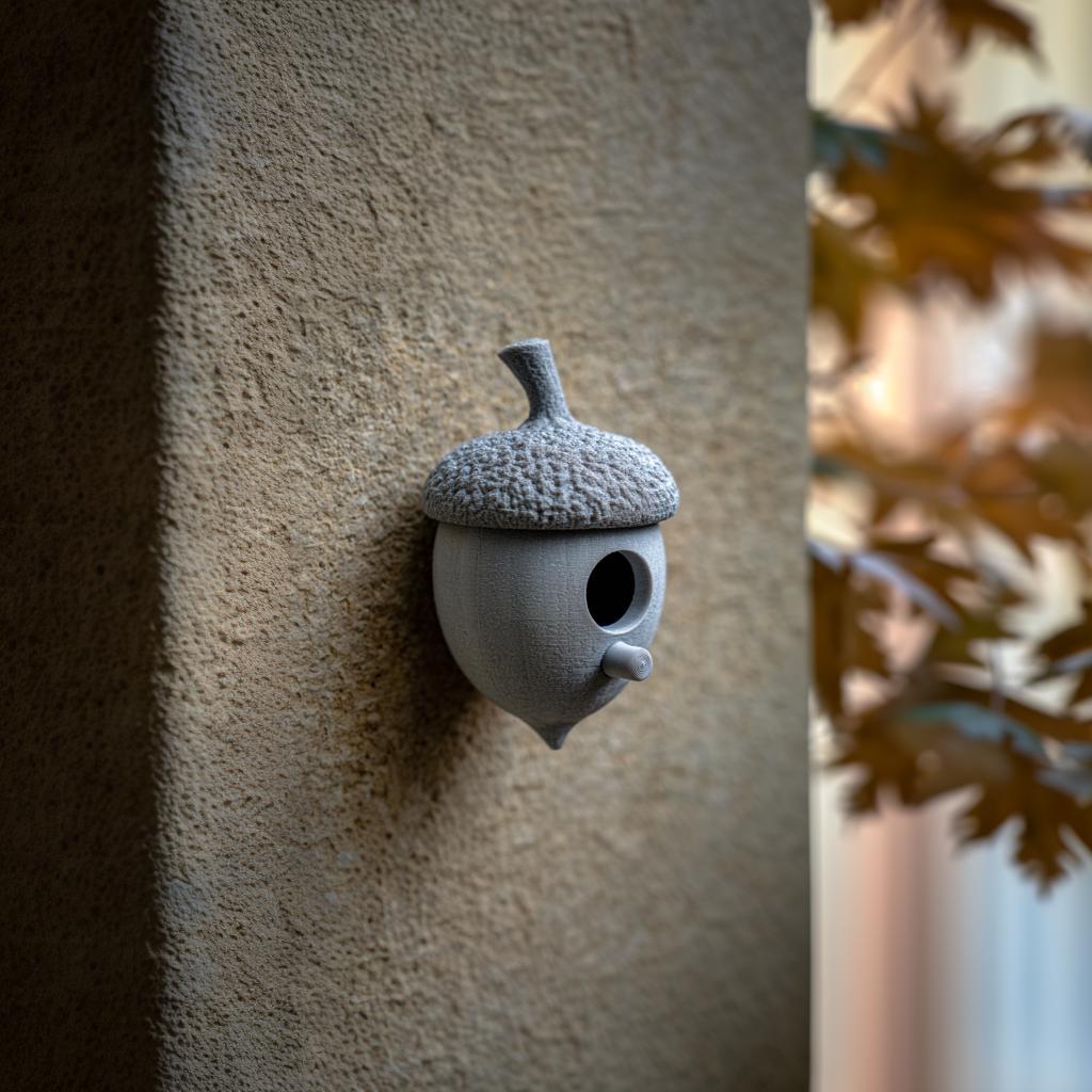 Alternate product view of 3D Printed Acorn Hidden Storage Birdhouse.