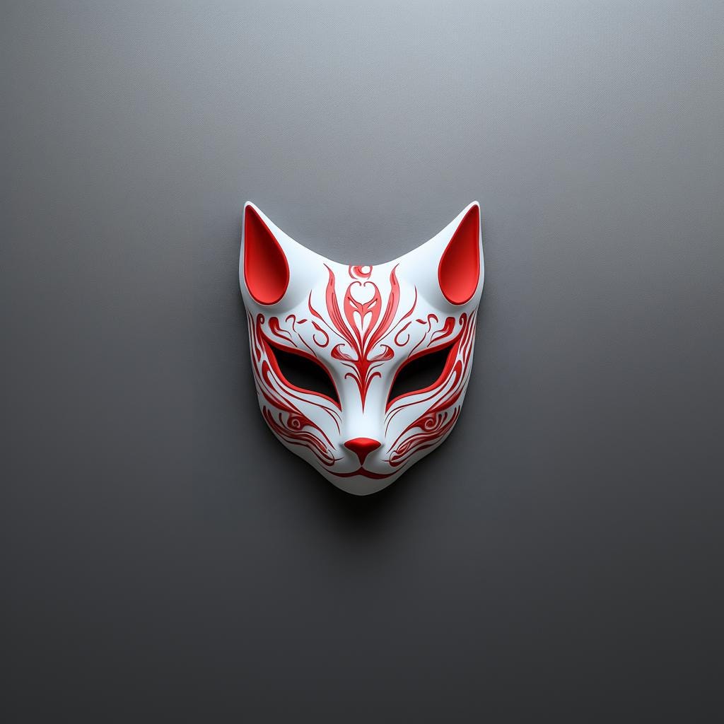 Additional product detail of 3D Printed Fox Mask.
