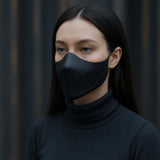 Product presentation view of 3D Printed Futuristic Half Mask.