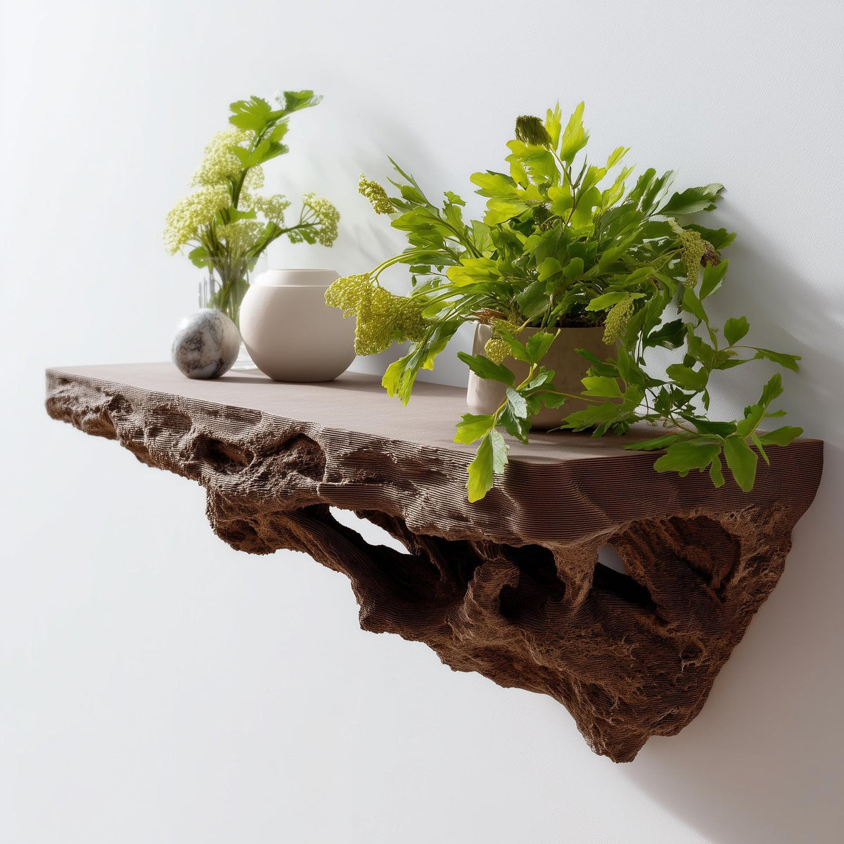 Additional product detail of 3D Printed Root-Inspired Wall Shelf.