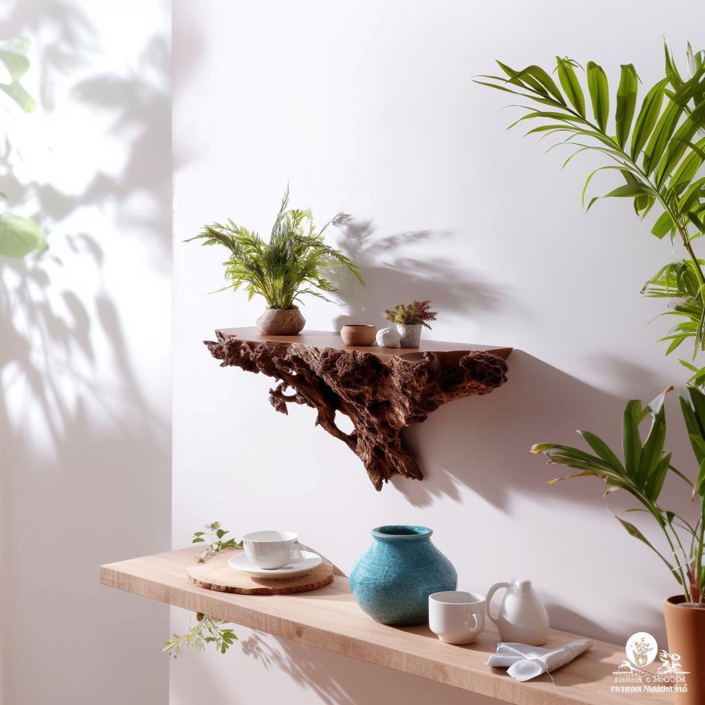 Additional product view of 3D Printed Tree Root Shelf.