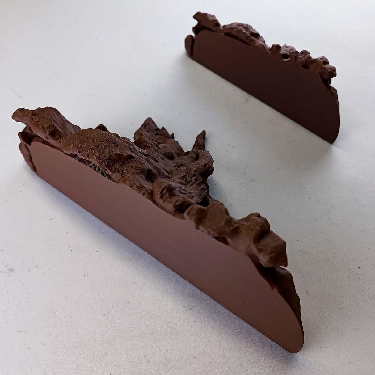 Alternate product presentation of 3D Printed Tree Root Shelf.