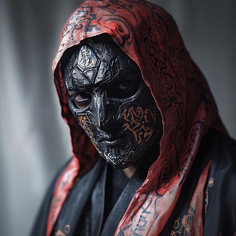 Custom 3D printed face mask displayed as an example of the personalized mask service.