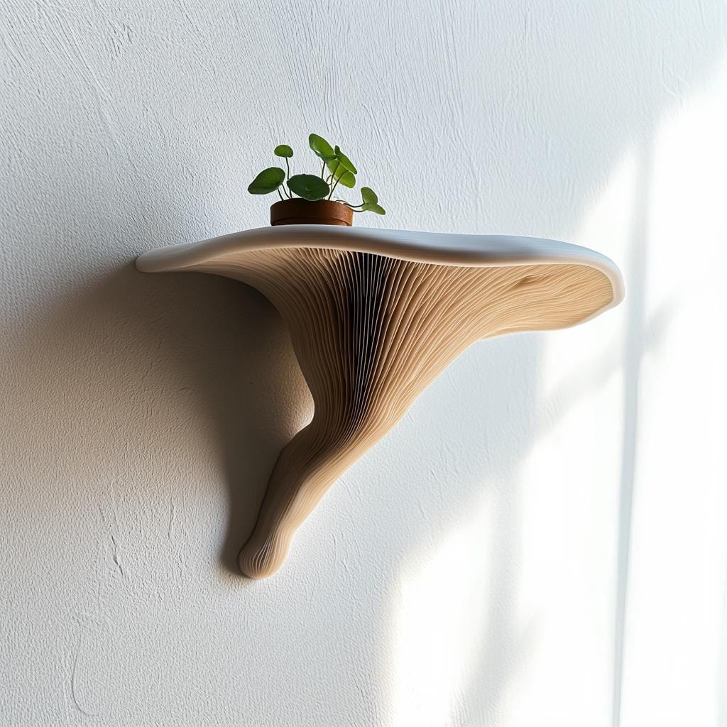 Alternate gallery view of 3D Printed Galerina Mushroom Shelf.