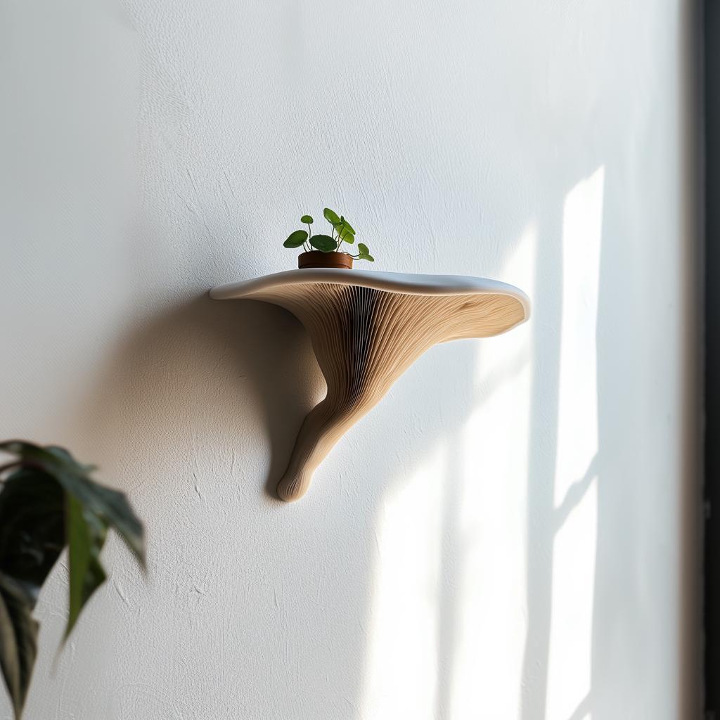 Additional product detail of 3D Printed Galerina Mushroom Shelf.