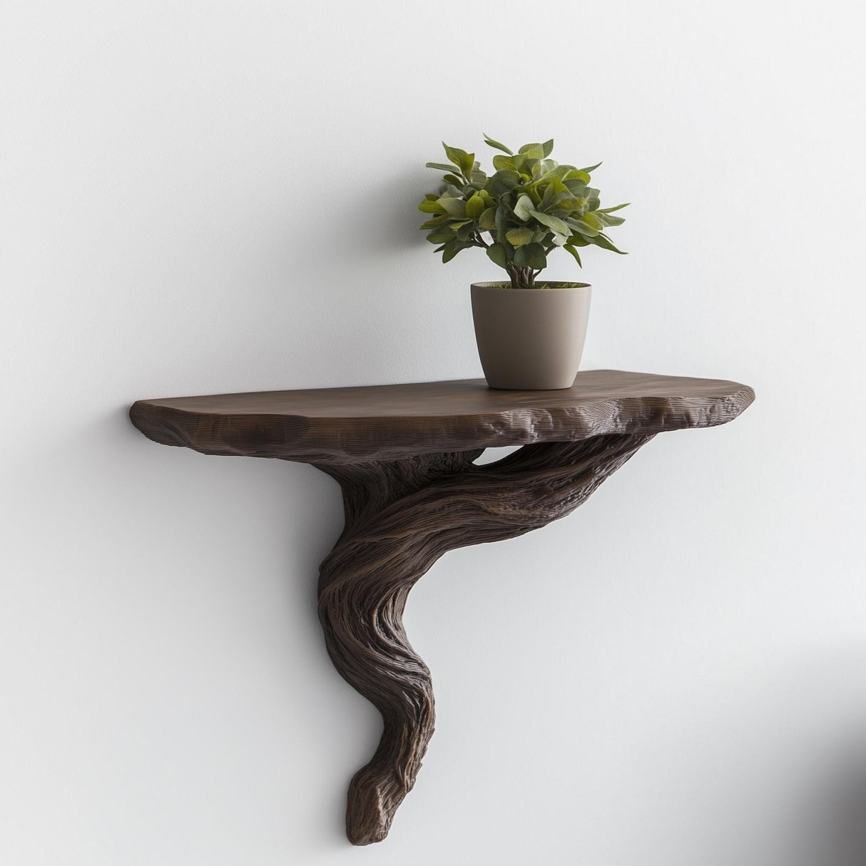 3D Printed Twisted Root Wall Shelf shown in the product image.