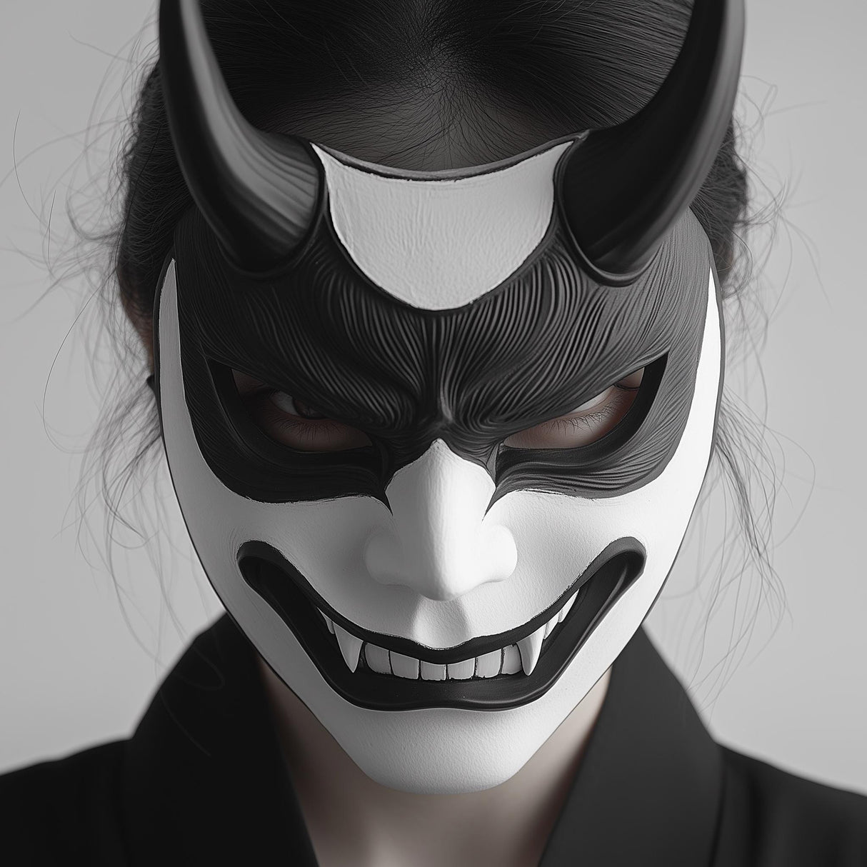 Alternate gallery view of 3D Printed Japanese Oni Samurai Mask.