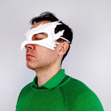 Additional product detail of 3D Printed Bird Mask.