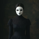 3D printed Victorian phantom mask with a haunting full-face silhouette and Gothic detailing.