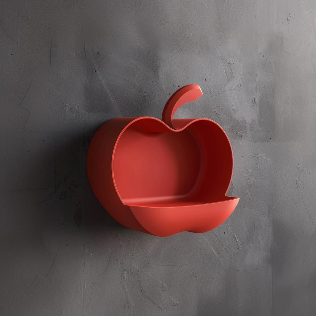 Additional product view of 3D Printed Apple Wall Shelf.