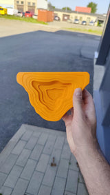 Product detail view of 3D Printed Layered Geometric Wall Shelf.