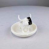 Product detail view of 3D Printed Highland Cow Jewelry Dish.