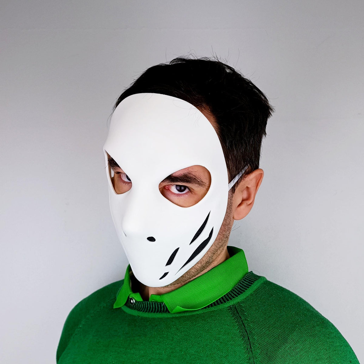 Product gallery view of 3D Printed Tactical Skull Cosplay Mask.
