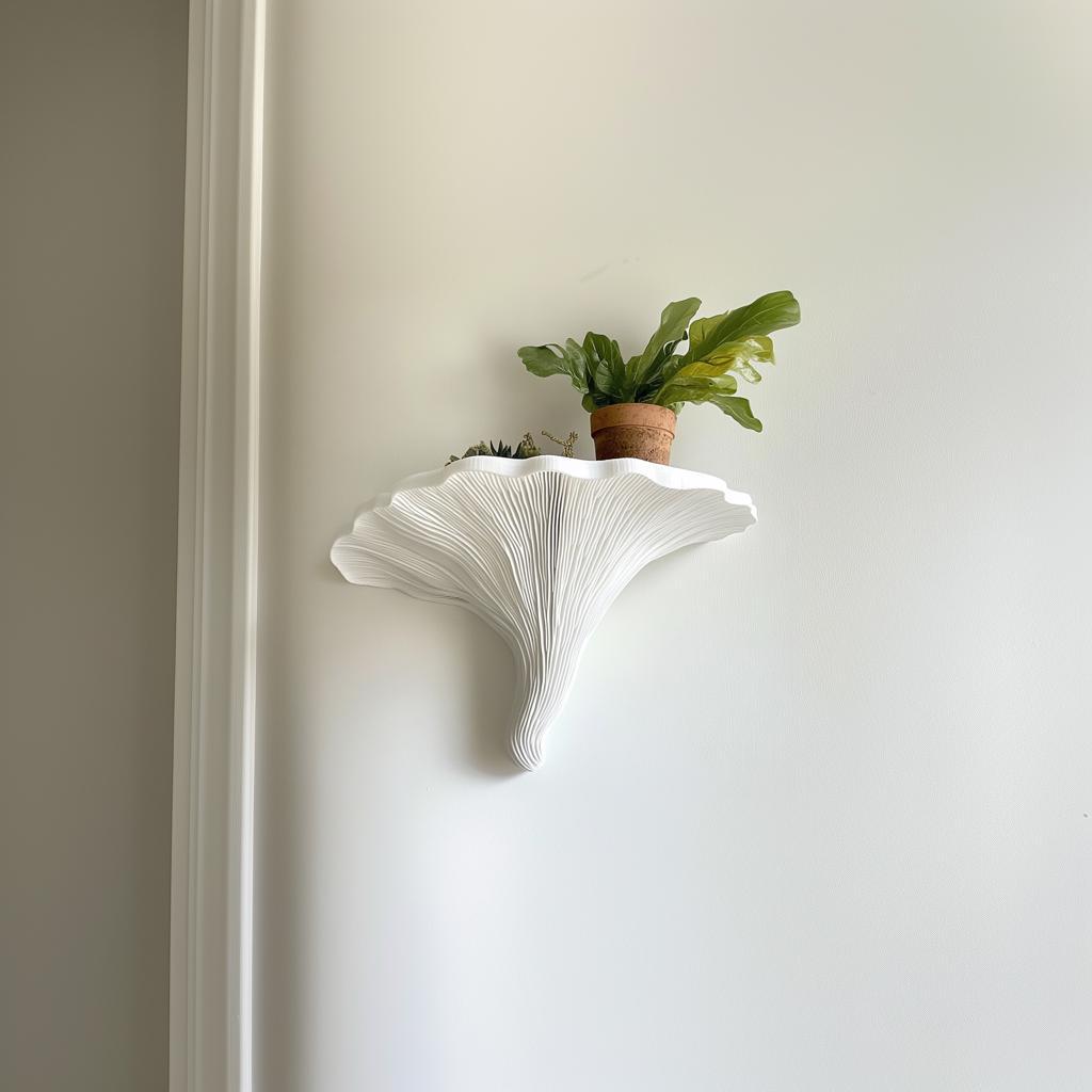 Additional product view of 3D Printed Turkey Tail Mushroom Wall Shelf.