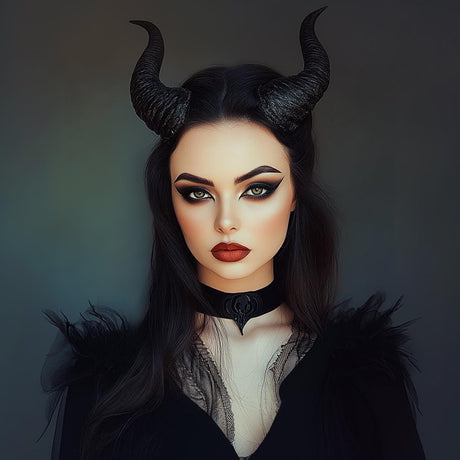 Gothic Demon Horns | 3D Printed Costume Horns | Cosplay Headpiece