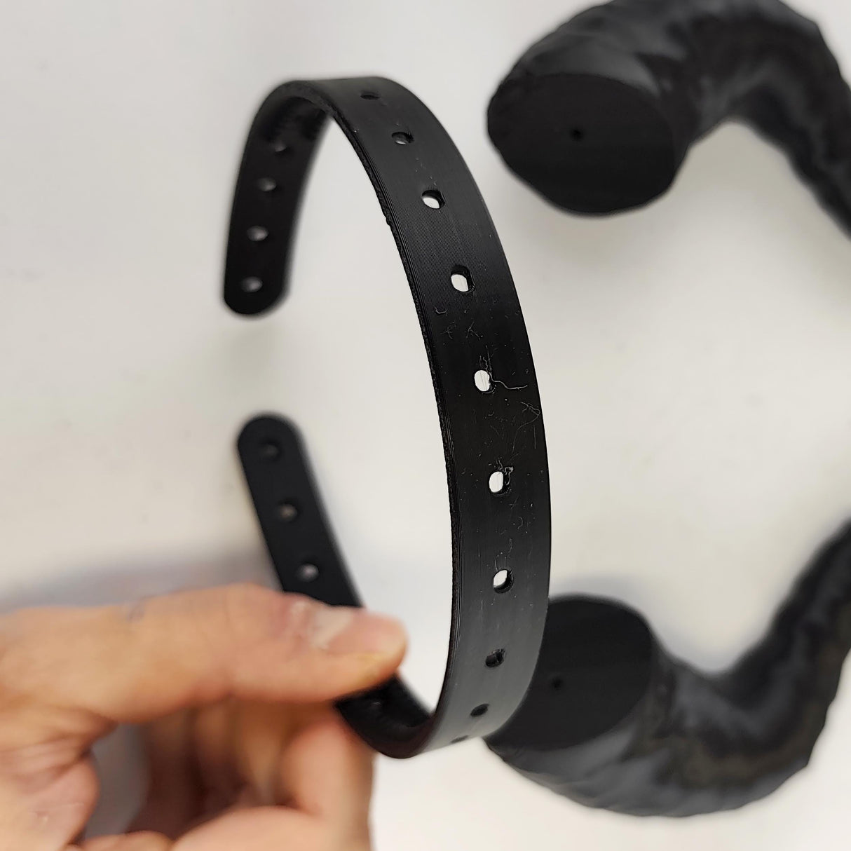 Additional product view of 3D Printed Gothic Demon Horns Costume Set.