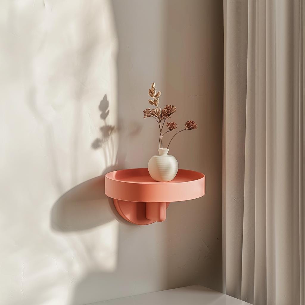 Alternate gallery view of 3D Printed Circular Frame Wall Shelf.