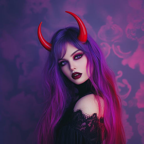 Demon Horns Headpiece | 3D Printed Cosplay Horns | Gothic Costume Accessories