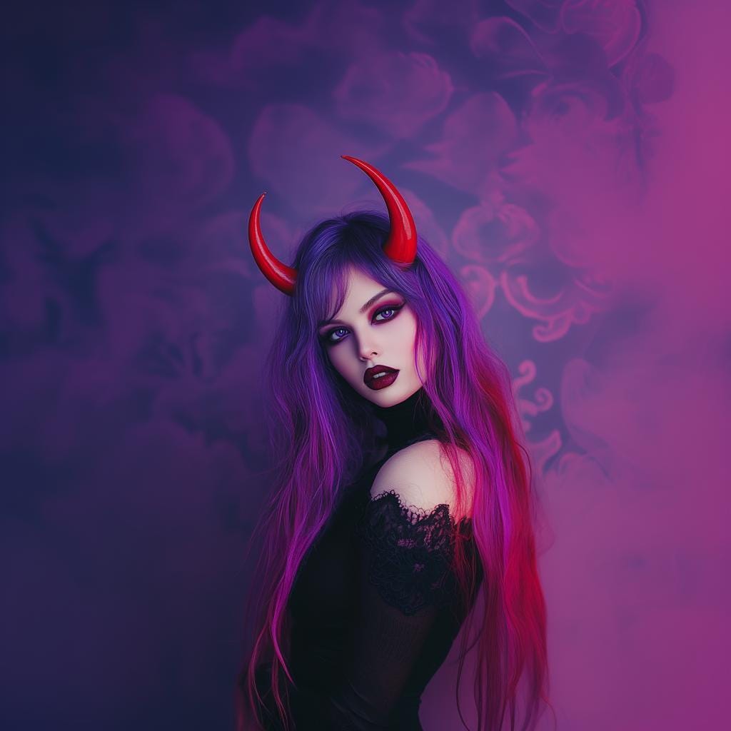 Additional product detail of 3D Printed Demon Horns Costume Headband.