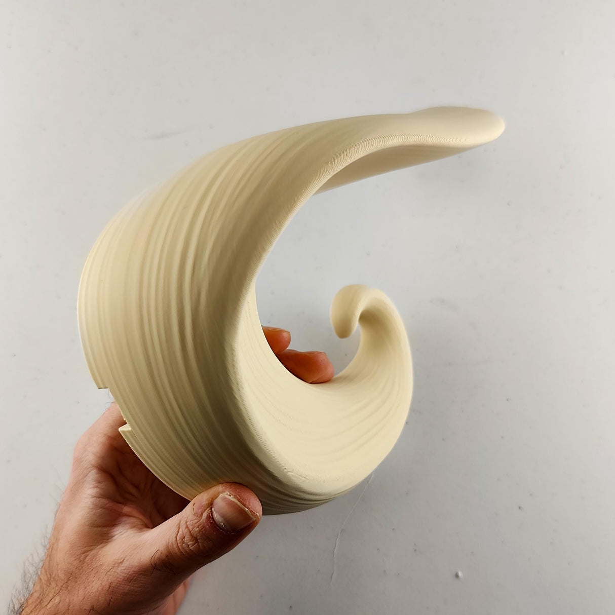 Alternate product view of 3D Printed Wave Wall Shelf.
