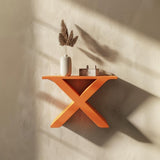 Product gallery view of 3D Printed Geometric X Wall Shelf.