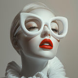 Alternate product presentation of 3D Printed Cat Eye Glasses.