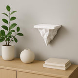 Product detail view of 3D Printed Geometric Iceberg Wall Shelf.