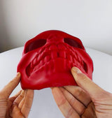 Product presentation view of 3D Printed Skull Mask.