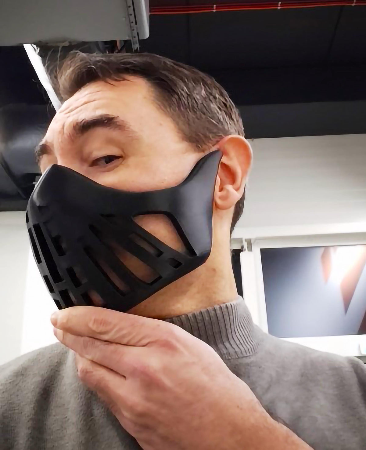 Alternate product view of 3D Printed Futuristic Warrior Face Mask.