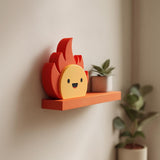 Product gallery view of 3D Printed Fire Sprite Wall Shelf.