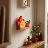 Alternate product view of 3D Printed Fire Sprite Wall Shelf.