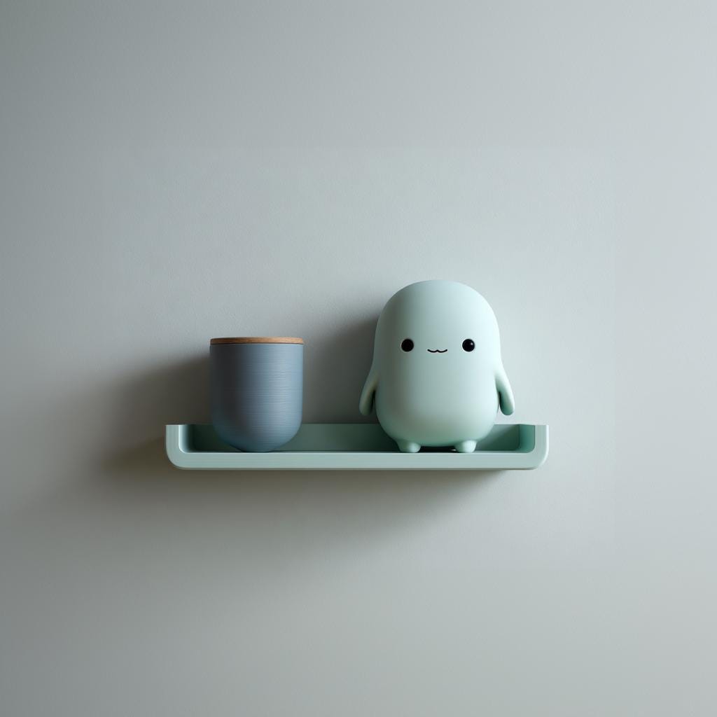 Product gallery view of 3D Printed Cozy Buddy Wall Shelf.