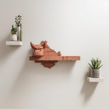 Alternate product view of 3D Printed Dragon Brick Wall Shelf.