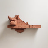 Product gallery view of 3D Printed Dragon Brick Wall Shelf.
