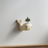 Alternate product view of 3D Printed Whale Wall Planter.