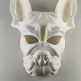 Product detail view of 3D Printed French Bulldog Costume Mask.