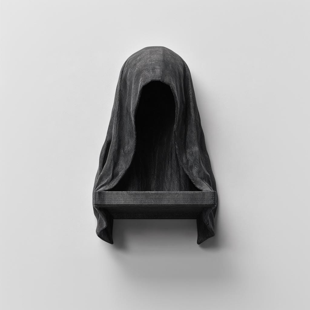 Product gallery view of 3D Printed Grim Reaper Wall Shelf.