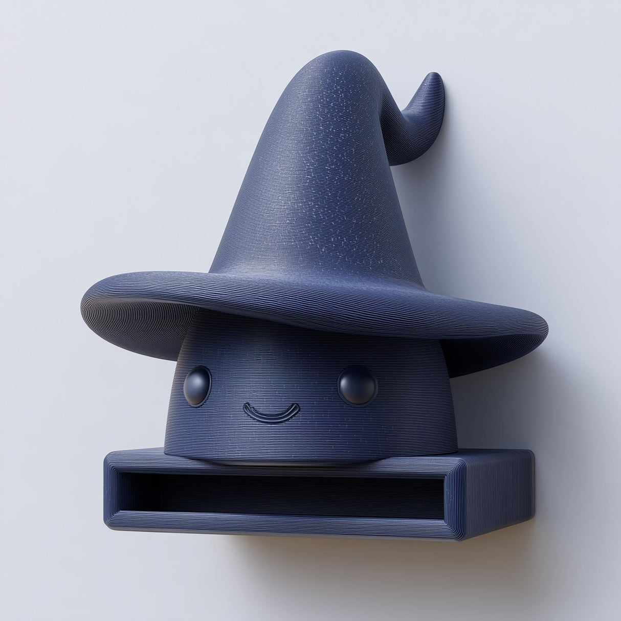 Alternate product presentation of 3D Printed Wizard Hat Wall Storage Nook.