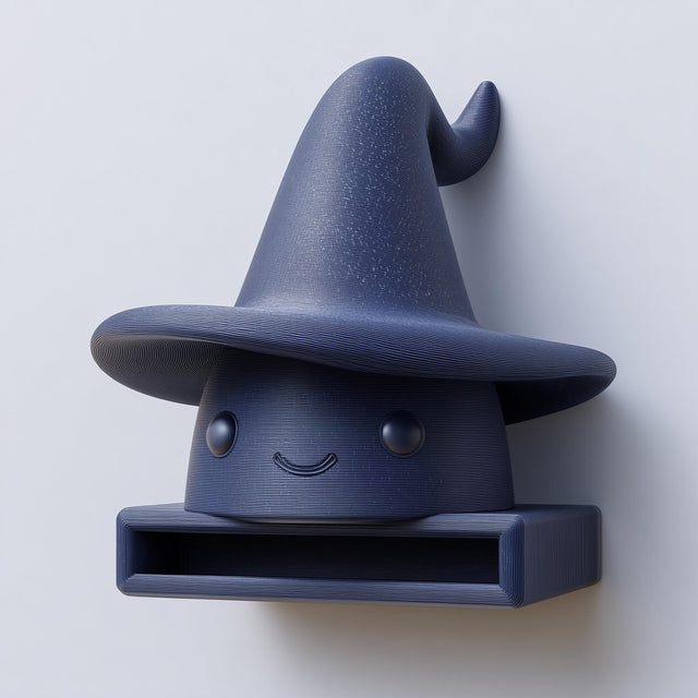 Alternate product presentation of 3D Printed Wizard Hat Wall Storage Nook.