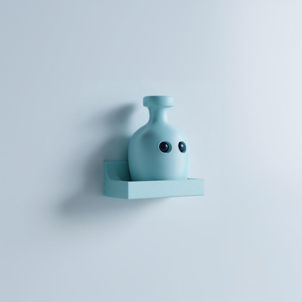 Alternate product view of 3D Printed Potion Bottle Wall Shelf.