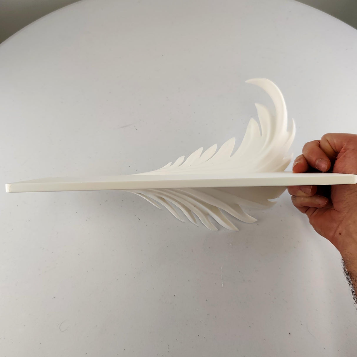 Alternate product view of 3D Printed Feather Wall Shelf.