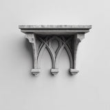 Product gallery view of 3D Printed Gothic Arch Wall Shelf.