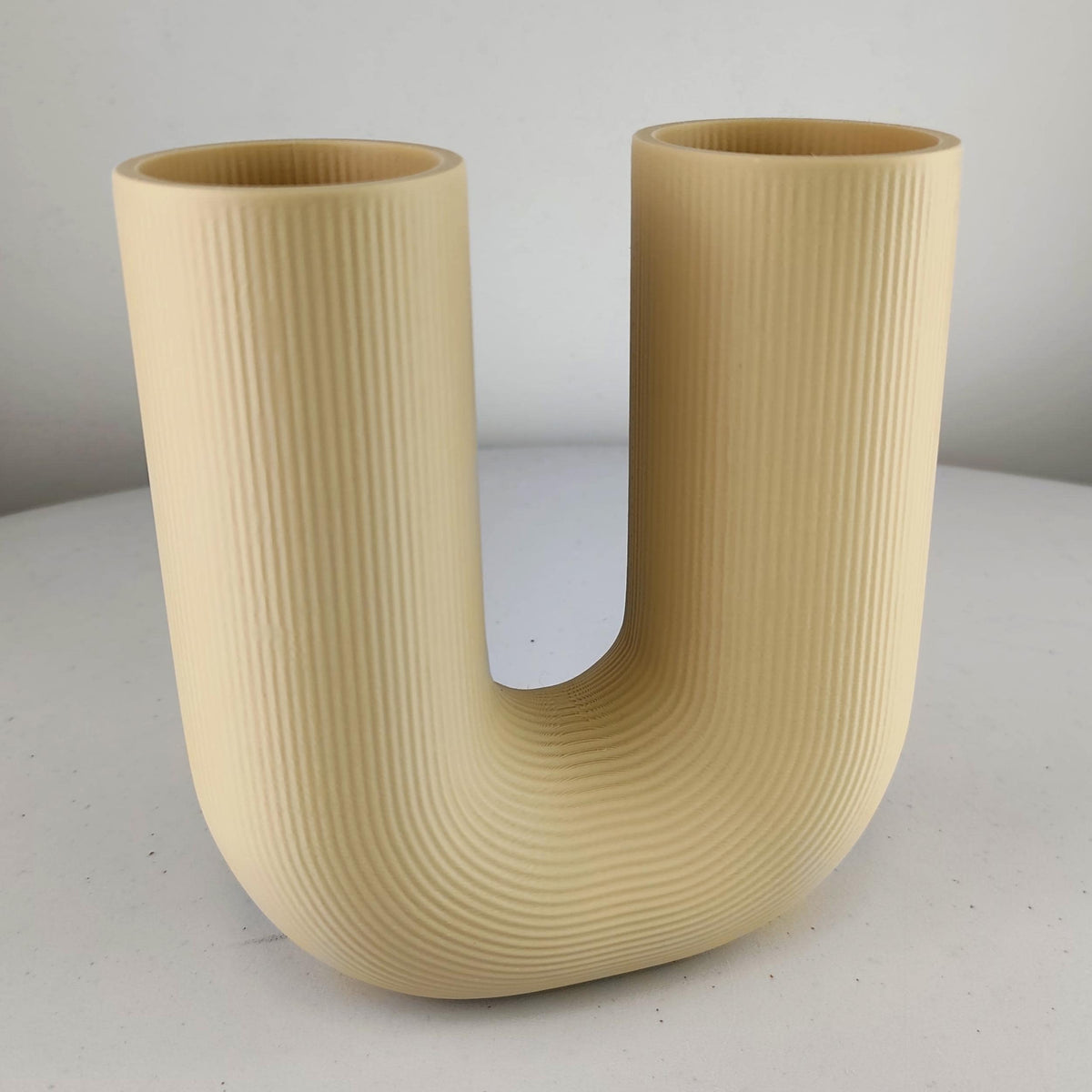 Alternate product view of 3D Printed U-Shaped Sculptural Vase.