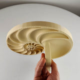 Alternate product display of 3D Printed Nautilus Spiral Wall Shelf.