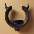 3D printed matte PLA wall shelf shaped like an open ring.