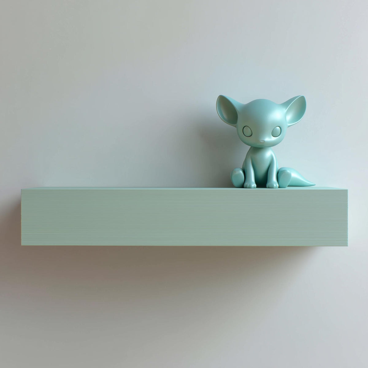 3D Printed Fantasy Fox Wall Shelf shown in the product image.