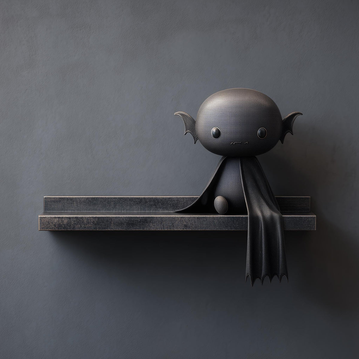 Alternate product presentation of 3D Printed Vampire Bat Wall Shelf.