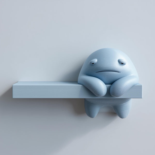 3D Printed Moody Monster Wall Shelf shown in the product image.